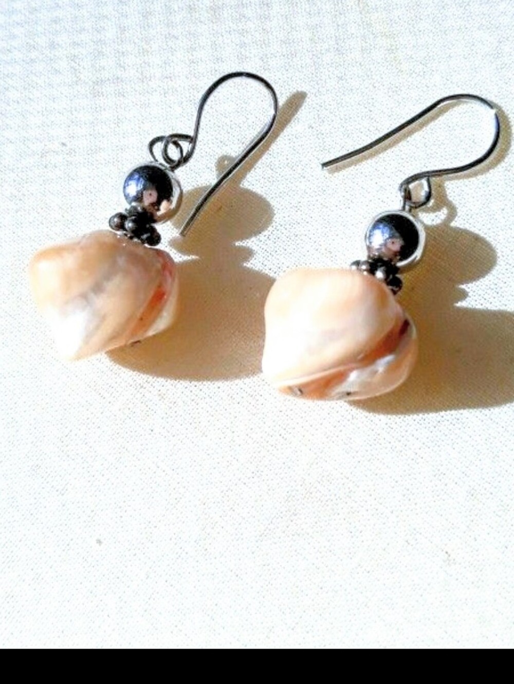 Baroque Peach Fresh Water Pearl Drop Earrings - Women Jewelry